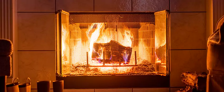 Mendota Hearth Landscape Fireplace Installation in Severna Park, Maryland