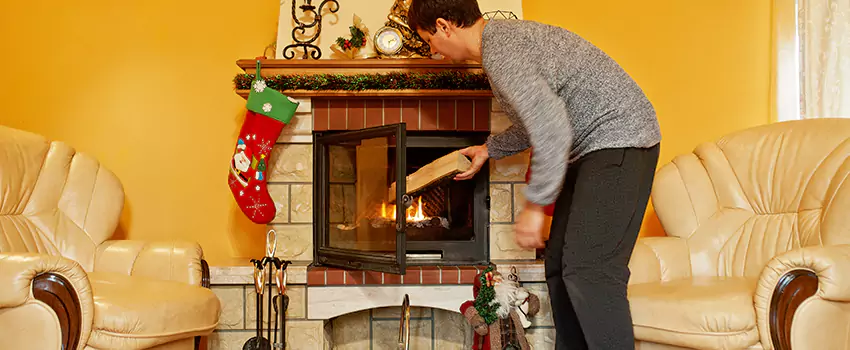 Rusted Metal Fireplace Restoration in Severna Park, Maryland